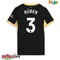 Camiseta Manchester City Ruben Dias #3 Visitante Equipación para mujer 2026-27 manga corta